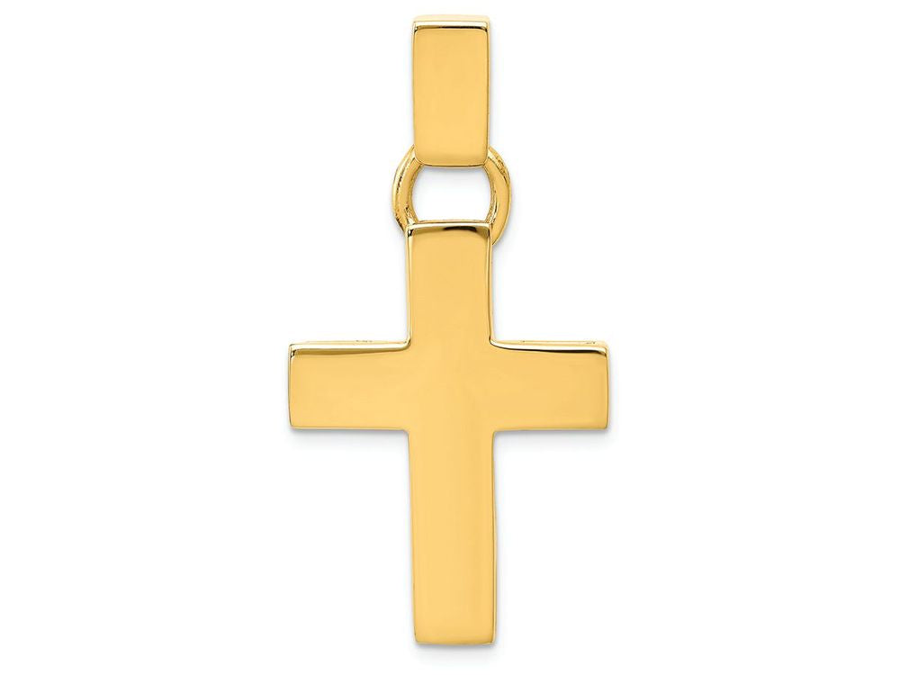 FJC Finejewelers 14k Yellow Gold Hollow Cross Charm