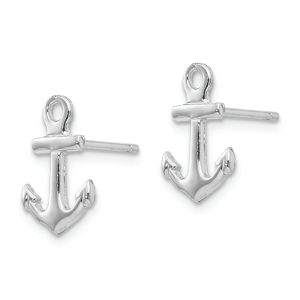 FJC Finejewelers 14k White Gold White Mini Anchor Post Earrings