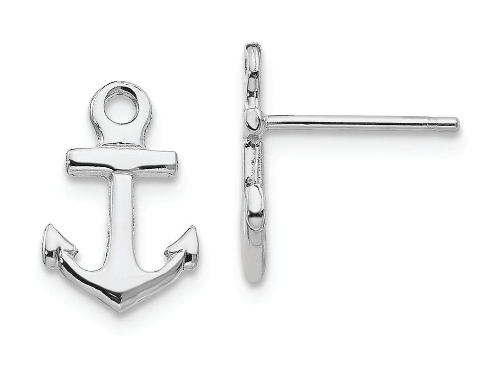 FJC Finejewelers 14k White Gold White Mini Anchor Post Earrings