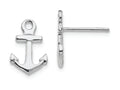 FJC Finejewelers 14k White Gold White Mini Anchor Post Earrings