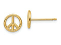 FJC Finejewelers 14k Yellow Gold Polished Peace Symbol Post Earrings