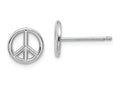FJC Finejewelers 14k White Gold White 3d Peace Symbol Post Earrings