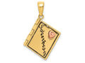 FJC Finejewelers 14k Two Tone 3d Moveable Sweetheart Book Charm