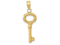 FJC Finejewelers 14k Yellow Gold Puff Round Top Key Charm