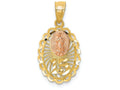 FJC Finejewelers 14k Two-tone Gold 15 Guadalupe Charm