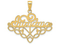 FJC Finejewelers 14k Yellow Gold Grandma Birth Month Stone Charm Holder Charm