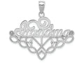 FJC Finejewelers 14k White Gold Grandma Birth Month Stone Charm Holder Charm