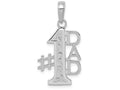 FJC Finejewelers 14k White Gold #1 Dad Charm