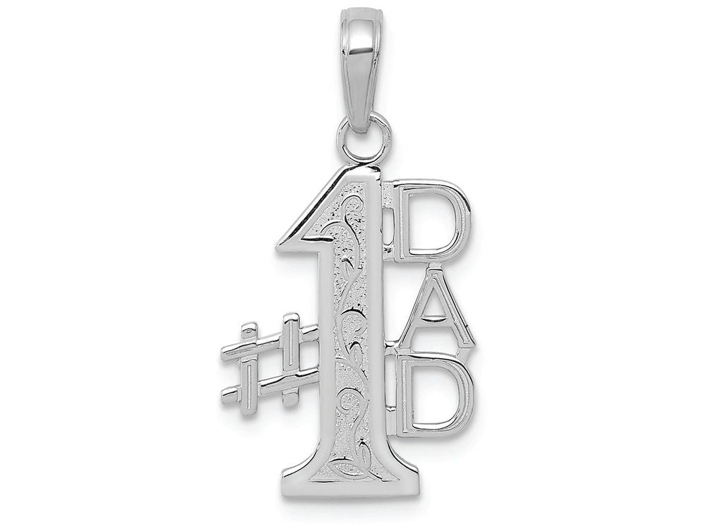 FJC Finejewelers 14k White Gold #1 Dad Charm