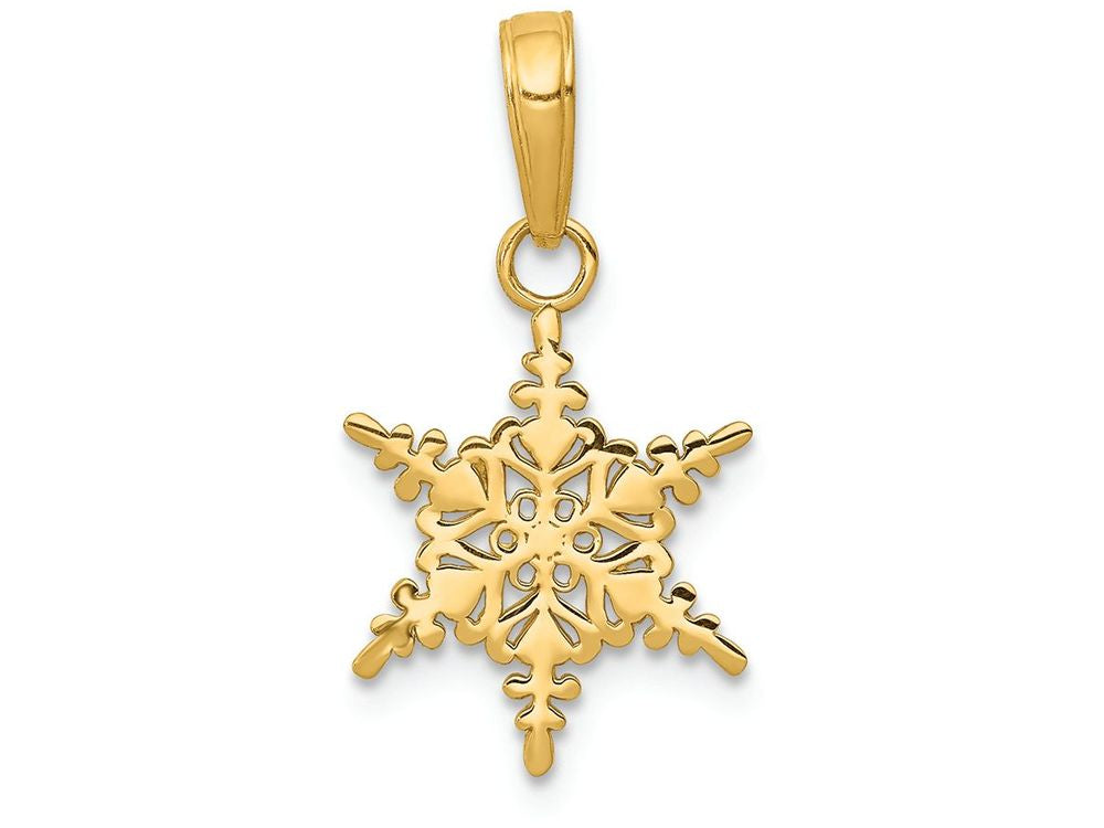 FJC Finejewelers 14k Yellow Gold Small Snowflake Charm