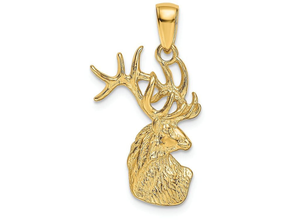 FJC Finejewelers 14k Yellow Gold Polished Deer Head Charm