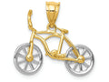 FJC Finejewelers 14k Yellow White Gold Moveable Bicycle Charm