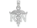 FJC Finejewelers 14k White Gold Registered Nurse Charm