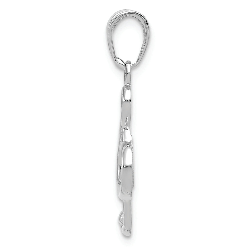 FJC Finejewelers 14k White Gold Treble Clef Note - Music Note Charm