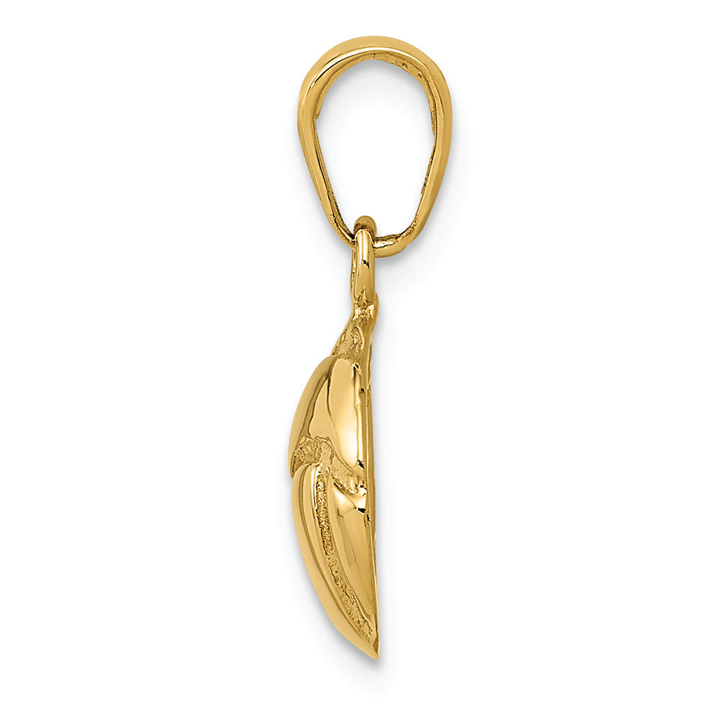 FJC Finejewelers 14k Yellow Gold Solid Satin Bright Cut Volleyball Charm