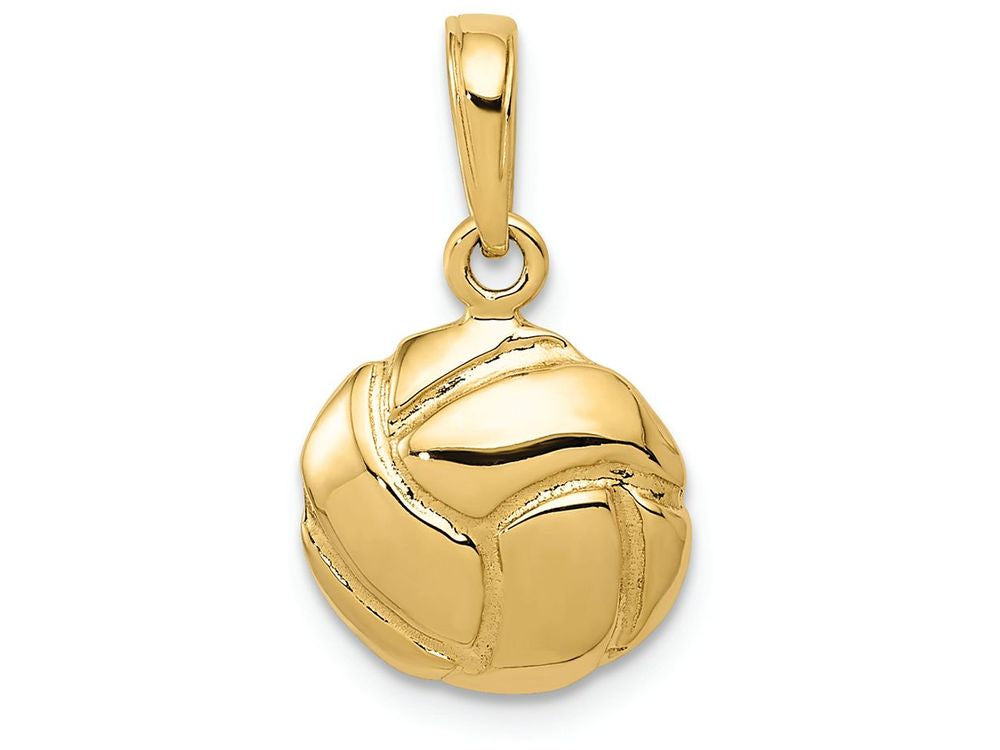 FJC Finejewelers 14k Yellow Gold Solid Satin Bright Cut Volleyball Charm