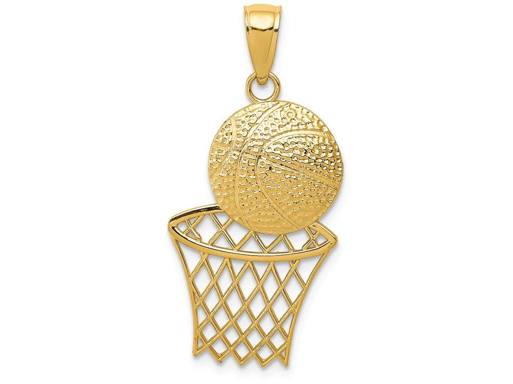 FJC Finejewelers 14k Yellow Gold Bright Cut Basketball Net Charm