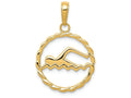 FJC Finejewelers 14k Yellow Gold Swimming Charm