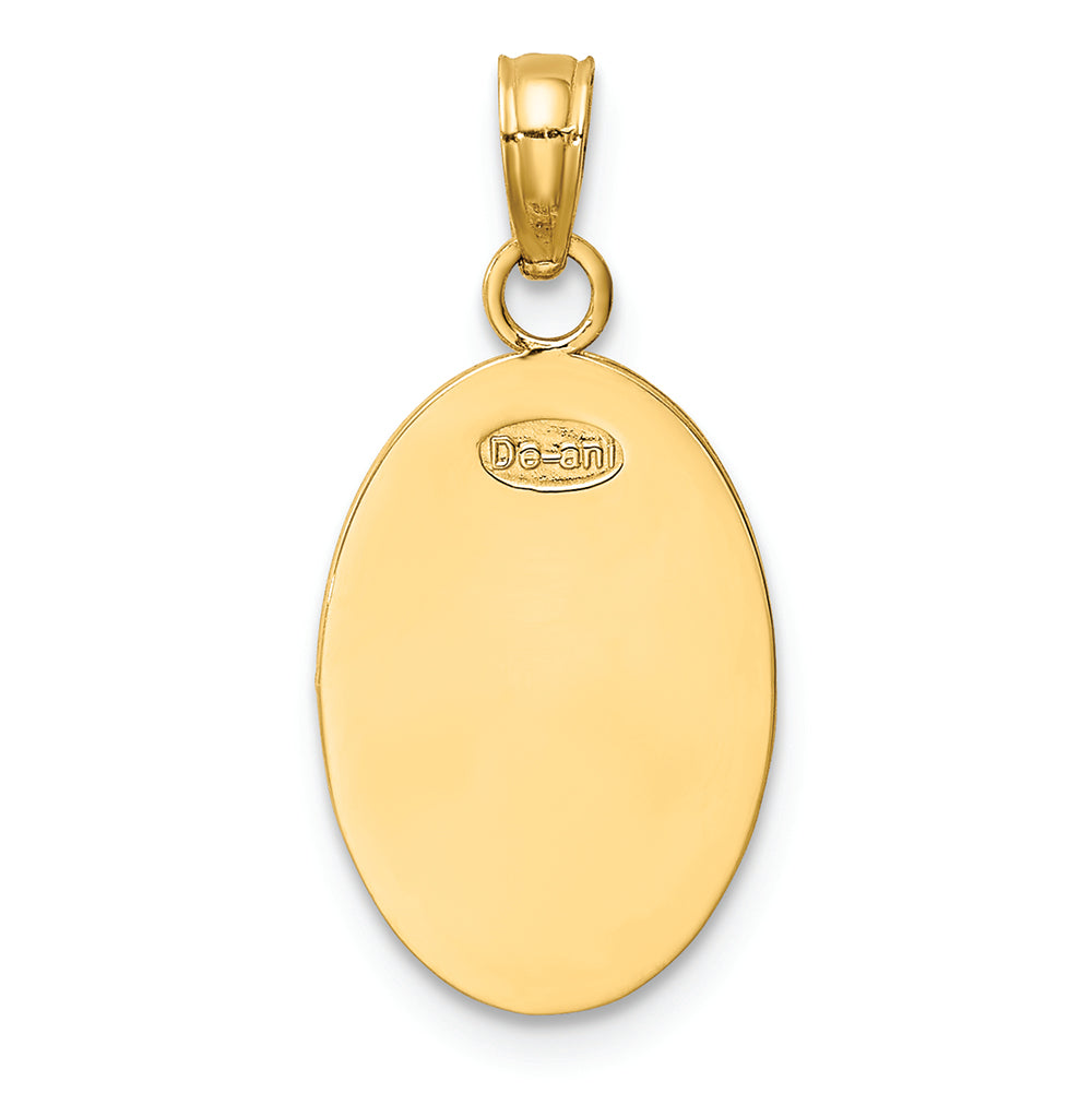 FJC Finejewelers 14k Yellow Gold Saint Christopher Medal Charm