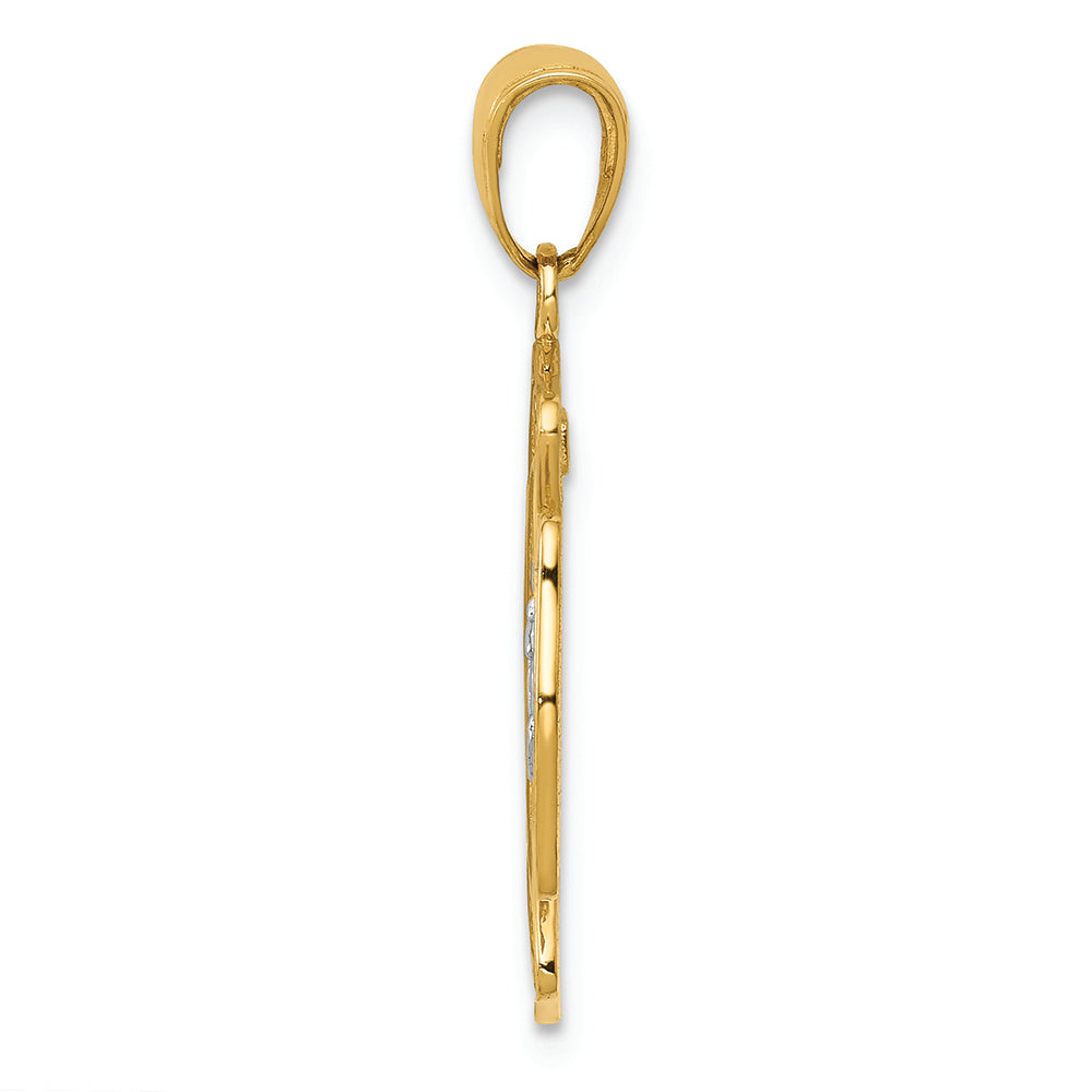 FJC Finejewelers 14k Two-tone Gold Saint Florian Medal Charm