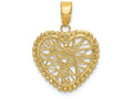 FJC Finejewelers 14k Yellow Gold Open Wire Heart Charm