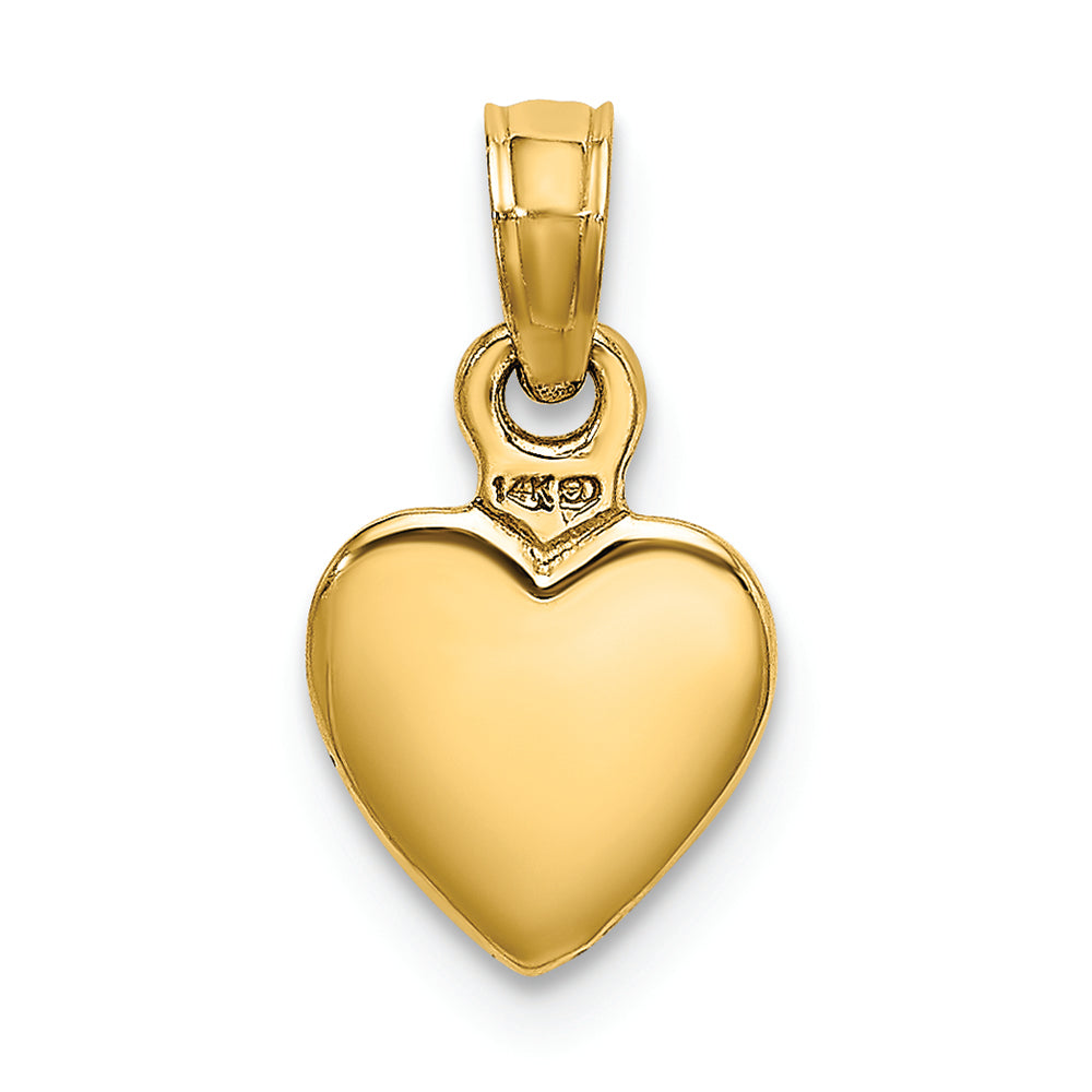 FJC Finejewelers 14k Yellow Gold Polished Mini Heart Charm