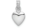 FJC Finejewelers 14k White Gold White Mini 3d Heart Charm