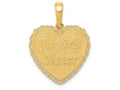 FJC Finejewelers 14k Yellow Gold Polished For My Sisterwithe Are Forever Friends Charm
