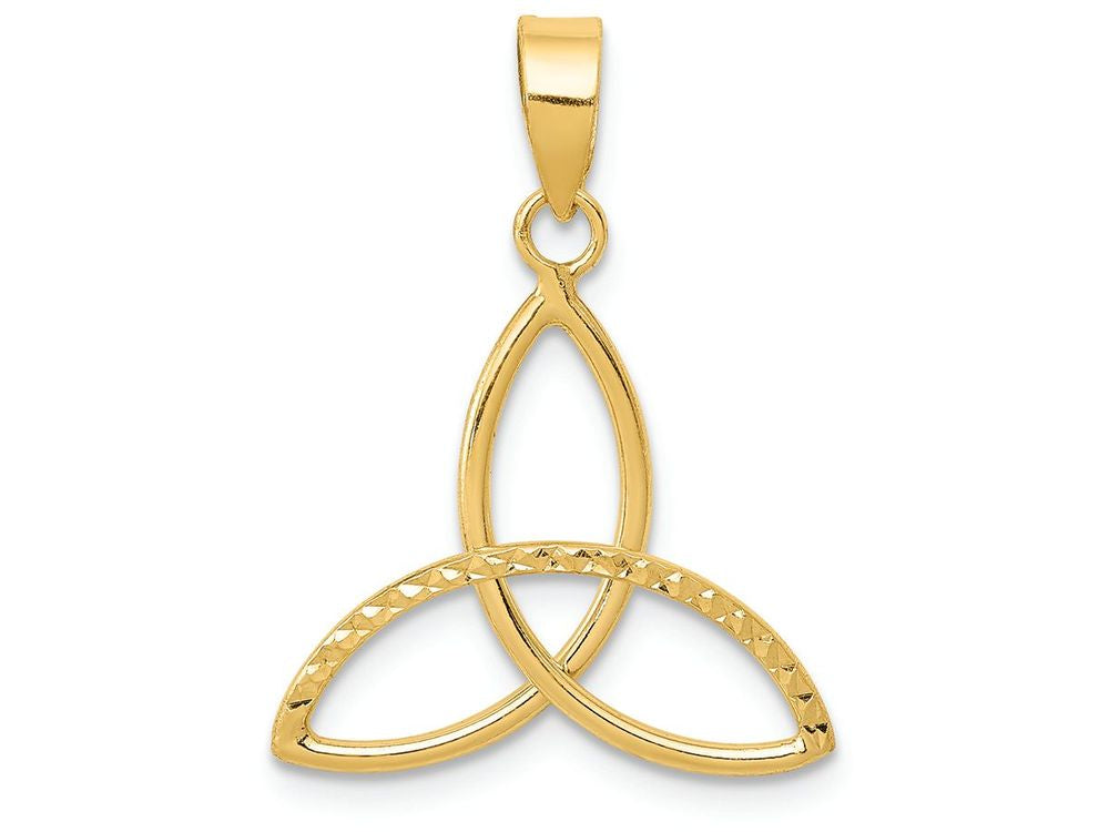 FJC Finejewelers 14k Yellow Gold 3 Point Bright Cut Open Star Charm