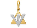 FJC Finejewelers 14k Star Of David with Shin Charm
