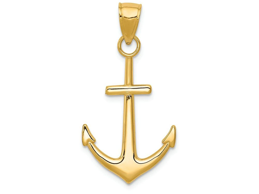 FJC Finejewelers 14k Yellow Gold Polished Anchor Charm