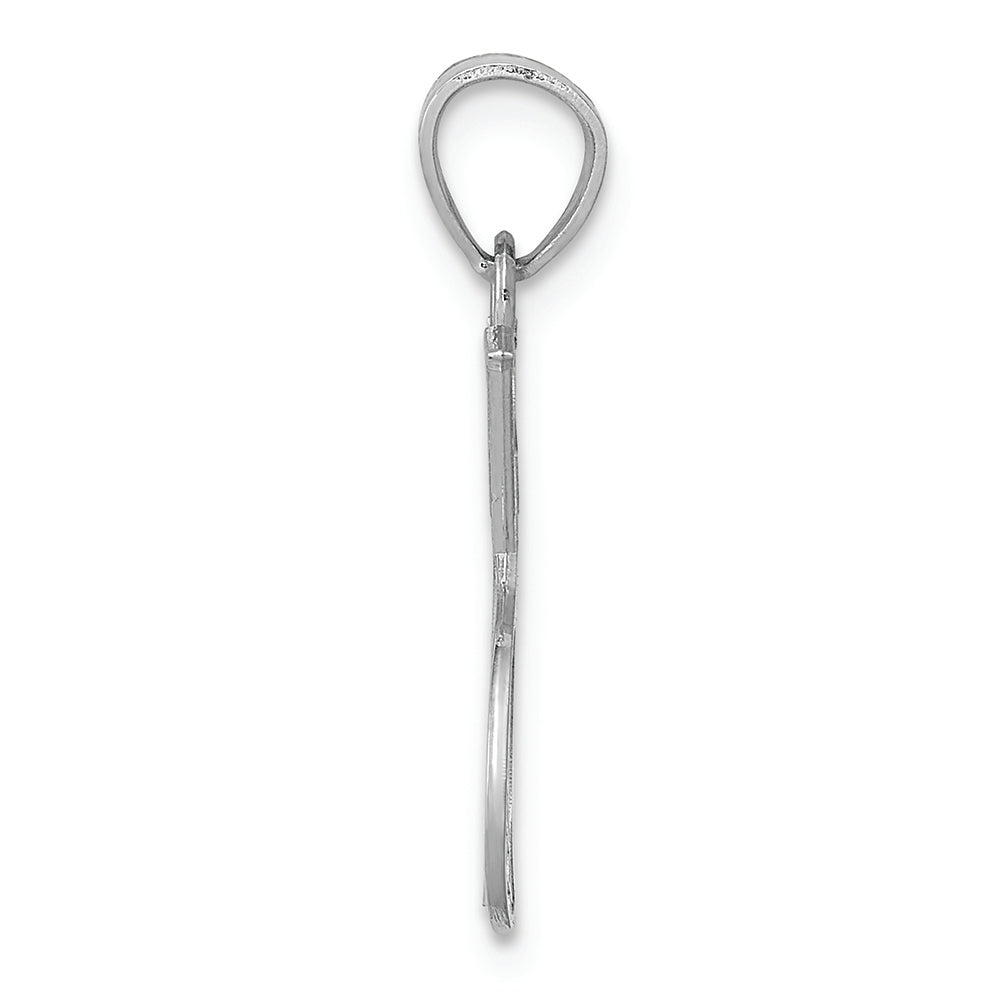 FJC Finejewelers 14k White Gold Double Tennis Racquet Charm