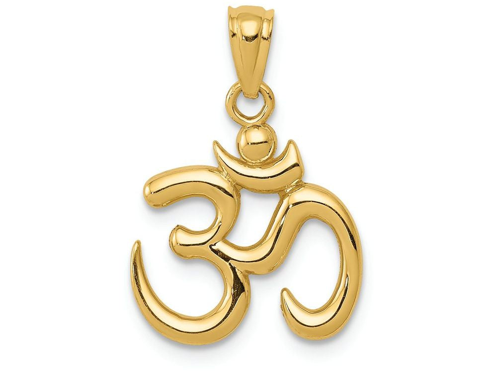 FJC Finejewelers 14k Yellow Gold Polished Om Symbol Charm
