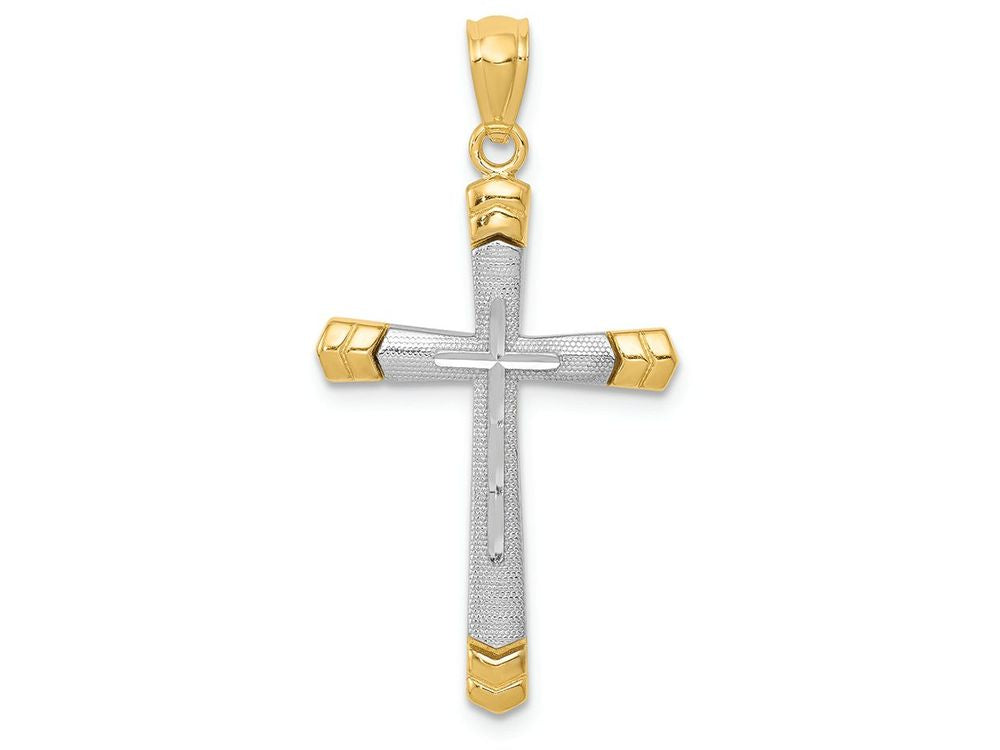 FJC Finejewelers 14k Ywith Gold Polished Dc Cross Charm