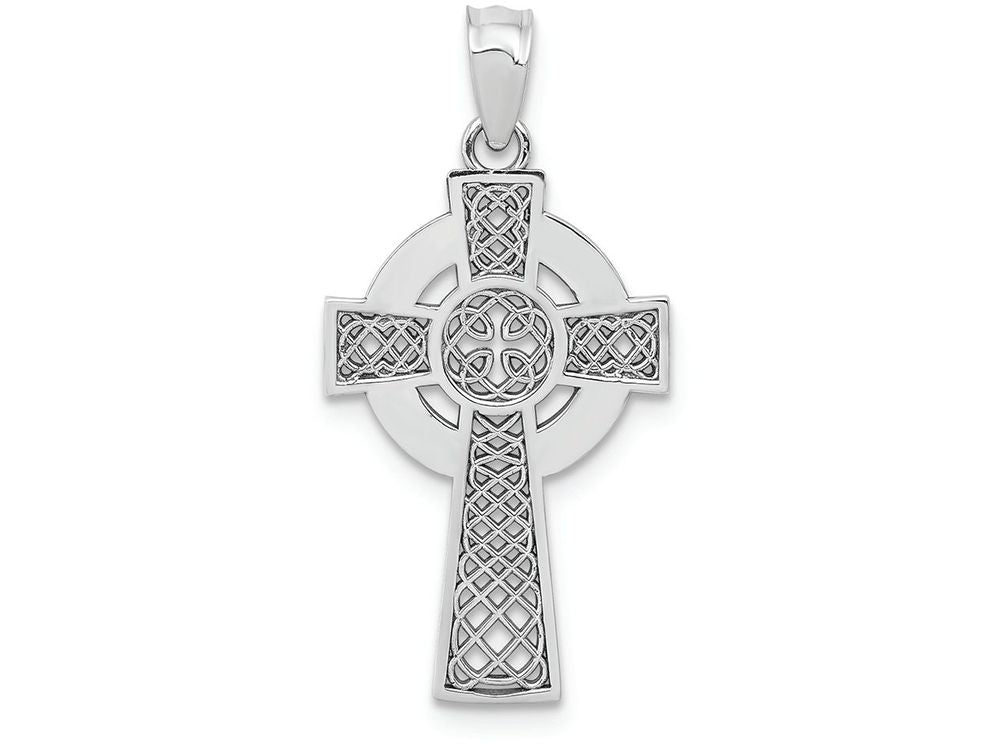 FJC Finejewelers 14k White Gold Celtic Cross Charm