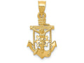 FJC Finejewelers 14k Yellow Gold Polished Mariner Crucifix Charm