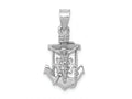 FJC Finejewelers 14k White Gold Polished Mariner Crucifix Charm
