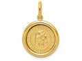 FJC Finejewelers 14k Yellow Gold Polished And Satin St Christopher Medal Charm