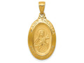 FJC Finejewelers 14k Yellow Gold Saint Theresa Oval Medal Charm