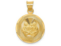 FJC Finejewelers 14k Yellow Gold Polished And Bright Cut Baptism Circle Charm