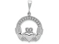 FJC Finejewelers 14k White Gold Claddagh Charm