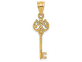 FJC Finejewelers 14k Yellow Gold Polished Fancy Key Charm