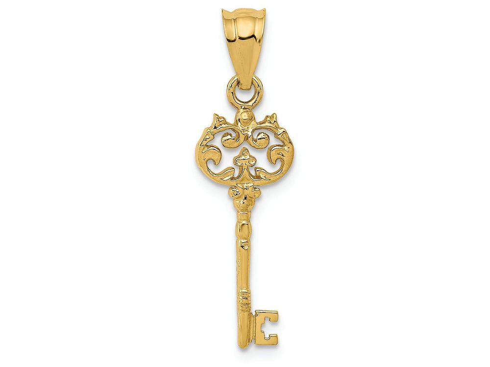 FJC Finejewelers 14k Yellow Gold Polished Fancy Key Charm