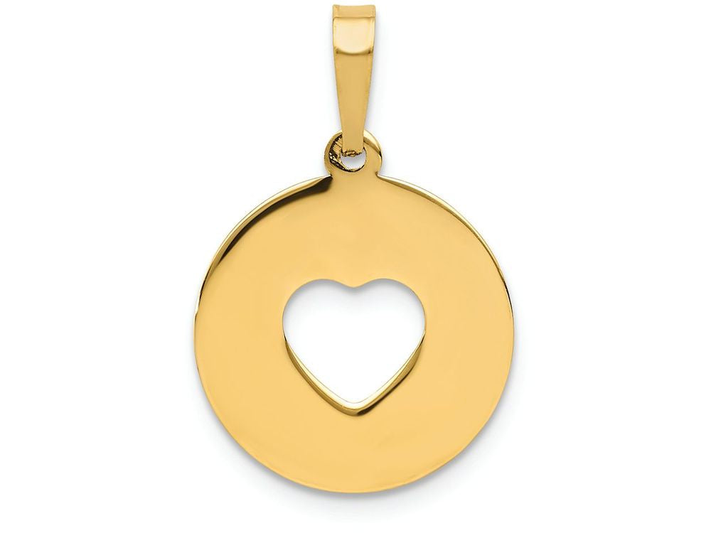 FJC Finejewelers 14k Yellow Gold Polished Cut-out Heart Charm