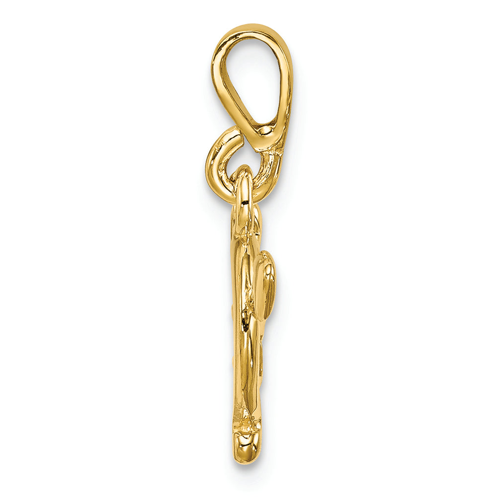 FJC Finejewelers 14k Yellow Gold Polished Bow Arrow Charm
