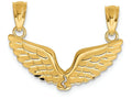 FJC Finejewelers 14k Yellow Gold Polished Break Apart Angel Wings Charm