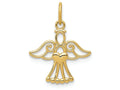 FJC Finejewelers 14k Yellow Gold Polished Small Angel with Heart Charm