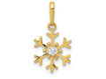 FJC Finejewelers 14k Yellow Gold Polished CZ Snowflake Charm