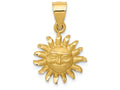 FJC Finejewelers 14k Yellow Gold Satin Bright Cut Sun Charm