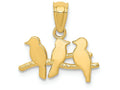 FJC Finejewelers 14k Yellow Gold Polished Three Birds On A Branch Charm